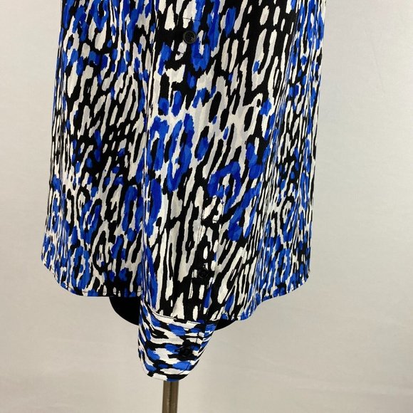 Talbots Nantucket Petites LP Multicolor Patterned Button Down Roll Tab Sleeves - Picture 8 of 12